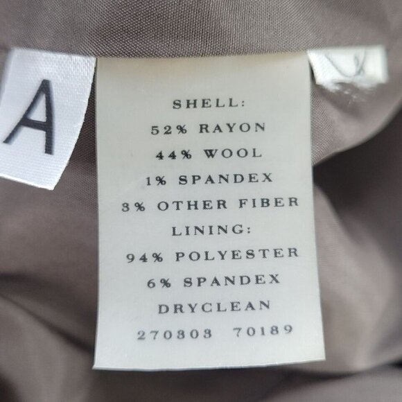 Ann Taylor Tweed Blazer Size 10P Hidden Buttons Zip Front Pockets Wool Blend - Picture 9 of 13